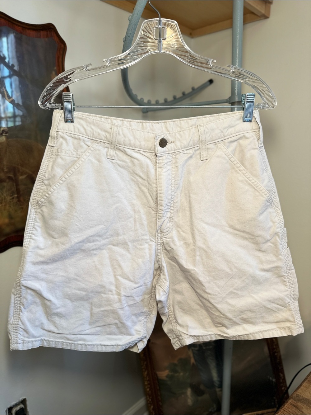 Carhartt B144 PUT Pecan Tan Mens Canvas Carpenter Work Shorts Size 30 Khaki Org